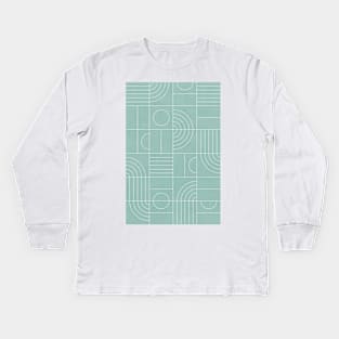 My Favorite Geometric Patterns No.25 - Light Blue Kids Long Sleeve T-Shirt